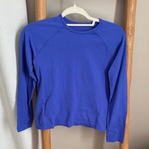 Royal Blue Long Sleeve Crewneck Top
